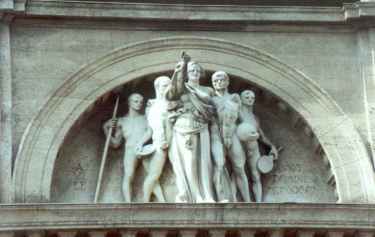 Atleti azurri d'Italia - R&ouml;merfiguren Au&szlig;enfassade Haupttrib&uuml;ne